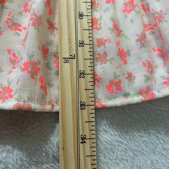 Tinseltown Floral Corset Tiered Mini Dress Junior S Orange Milkmaid Bustier NWT - Picture 11 of 13